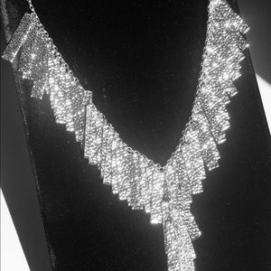 Beautiful Susan Graver hammer texture Y necklace